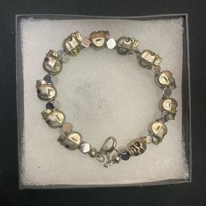 Silver skull bracelet